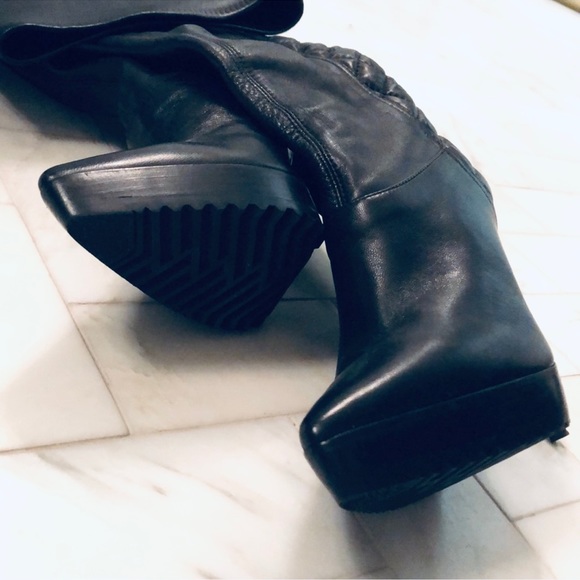 NWT RARE RUNWAY AUTHENTIC BURBERRY THIGH HIGH BLACK LEATHER BOOTS - Picture 11 of 14